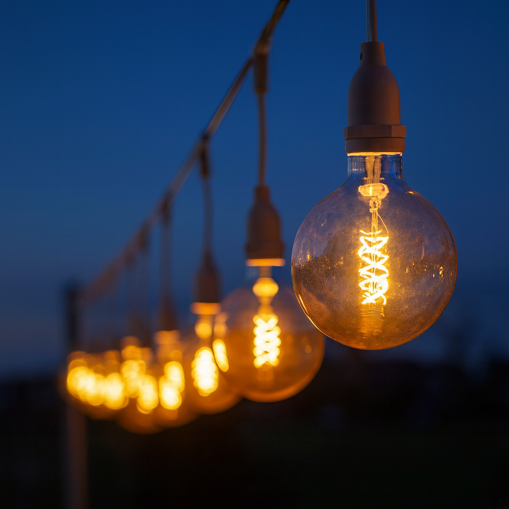 Catena luminosa a 10 portalampada E27 per decorazioni festive IP65 per esterno